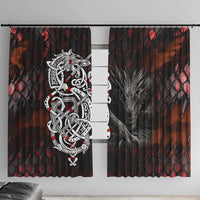 Viking Dragons Window Curtain Norse Mythology - Wonder Print Shop