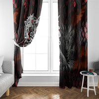 Viking Dragons Window Curtain Norse Mythology - Wonder Print Shop