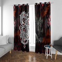 Viking Dragons Window Curtain Norse Mythology - Wonder Print Shop