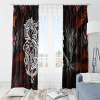 Viking Dragons Window Curtain Norse Mythology - Wonder Print Shop