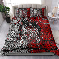 Viking Warrior And Viking Dragons Bedding Set - Wonder Print Shop