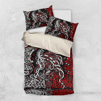 Viking Warrior And Viking Dragons Bedding Set - Wonder Print Shop