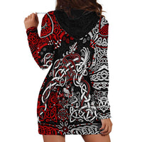 Viking Warrior And Viking Dragons Hoodie Dress - Wonder Print Shop