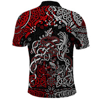 Viking Warrior And Viking Dragons Polo Shirt - Wonder Print Shop