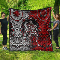 Viking Warrior And Viking Dragons Quilt - Wonder Print Shop
