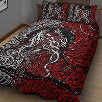 Viking Warrior And Viking Dragons Quilt Bed Set - Wonder Print Shop