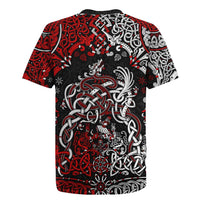 Viking Warrior And Viking Dragons Rugby Jersey - Wonder Print Shop