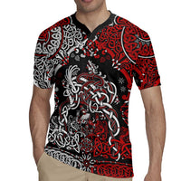 Viking Warrior And Viking Dragons Rugby Jersey - Wonder Print Shop