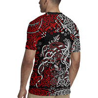 Viking Warrior And Viking Dragons Rugby Jersey - Wonder Print Shop