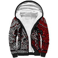 Viking Warrior And Viking Dragons Sherpa Hoodie - Wonder Print Shop