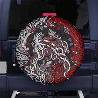 Viking Warrior And Viking Dragons Spare Tire Cover - Wonder Print Shop