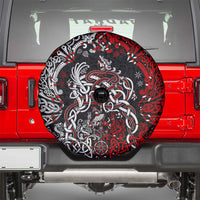 Viking Warrior And Viking Dragons Spare Tire Cover - Wonder Print Shop