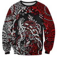 Viking Warrior And Viking Dragons Sweatshirt - Wonder Print Shop