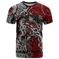 Viking Warrior And Viking Dragons T Shirt - Wonder Print Shop