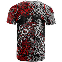 Viking Warrior And Viking Dragons T Shirt - Wonder Print Shop