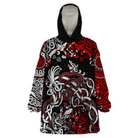 Viking Warrior And Viking Dragons Wearable Blanket Hoodie - Wonder Print Shop