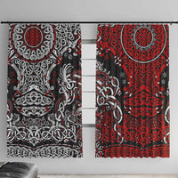 Viking Warrior And Viking Dragons Window Curtain - Wonder Print Shop