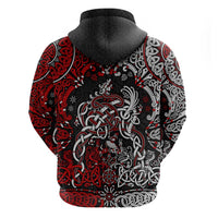 Viking Warrior And Viking Dragons Zip Hoodie - Wonder Print Shop
