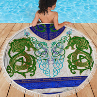 Dragon Celtic Knot Beach Blanket - Wonder Print Shop