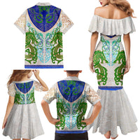 Dragon Celtic Knot Family Matching Mermaid Dress and Hawaiian Shirt - Wonder Print Shop