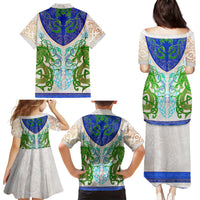 Dragon Celtic Knot Family Matching Puletasi and Hawaiian Shirt - Wonder Print Shop