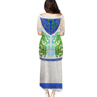 Dragon Celtic Knot Family Matching Puletasi and Hawaiian Shirt - Wonder Print Shop