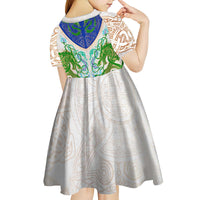 Dragon Celtic Knot Kid Short Sleeve Dress - Wonder Print Shop
