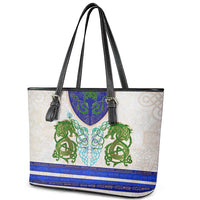 Dragon Celtic Knot Leather Tote Bag - Wonder Print Shop