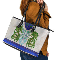 Dragon Celtic Knot Leather Tote Bag - Wonder Print Shop