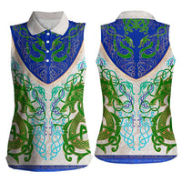 Dragon Celtic Knot Women Sleeveless Polo Shirt - Wonder Print Shop