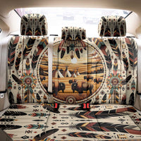 Native American Life Back Car Seat Cover Teepee Village With Buffalo Bison - Wonder Print Shop
