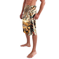 Native American Life Lavalava Teepee Village With Buffalo Bison - Wonder Print Shop