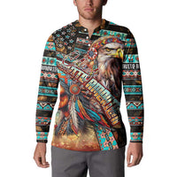 American Indian Warrior Chiefs Button Sweatshirt - Wonder Print Shop
