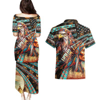 American Indian Warrior Chiefs Couples Matching Puletasi and Hawaiian Shirt - Wonder Print Shop