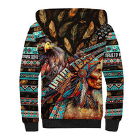 American Indian Warrior Chiefs Sherpa Hoodie - Wonder Print Shop