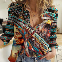 American Indian Warrior Chiefs Women Casual Shirt - Wonder Print Shop
