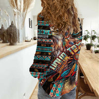 American Indian Warrior Chiefs Women Casual Shirt - Wonder Print Shop