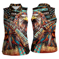 American Indian Warrior Chiefs Women Sleeveless Polo Shirt - Wonder Print Shop
