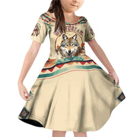 Native American Wolf Dreamcatcher Family Matching Off Shoulder Short Dress and Hawaiian Shirt Vintage Style - Wonder Print Shop