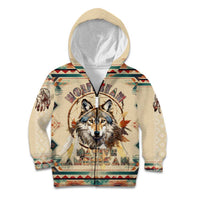 Native American Wolf Dreamcatcher Kid Hoodie Vintage Style - Wonder Print Shop
