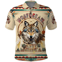 Native American Wolf Dreamcatcher Polo Shirt Vintage Style - Wonder Print Shop
