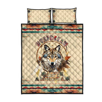 Native American Wolf Dreamcatcher Quilt Bed Set Vintage Style - Wonder Print Shop