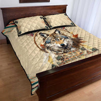 Native American Wolf Dreamcatcher Quilt Bed Set Vintage Style - Wonder Print Shop