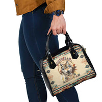 Native American Wolf Dreamcatcher Shoulder Handbag Vintage Style