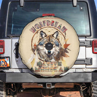 Native American Wolf Dreamcatcher Spare Tire Cover Vintage Style - Wonder Print Shop