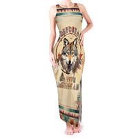 Native American Wolf Dreamcatcher Tank Maxi Dress Vintage Style - Wonder Print Shop