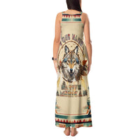 Native American Wolf Dreamcatcher Tank Maxi Dress Vintage Style - Wonder Print Shop