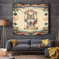 Native American Wolf Dreamcatcher Tapestry Vintage Style - Wonder Print Shop
