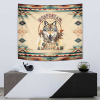 Native American Wolf Dreamcatcher Tapestry Vintage Style - Wonder Print Shop