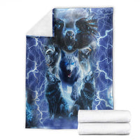 Native American Wolf And Eagle Blanket Thunder Style